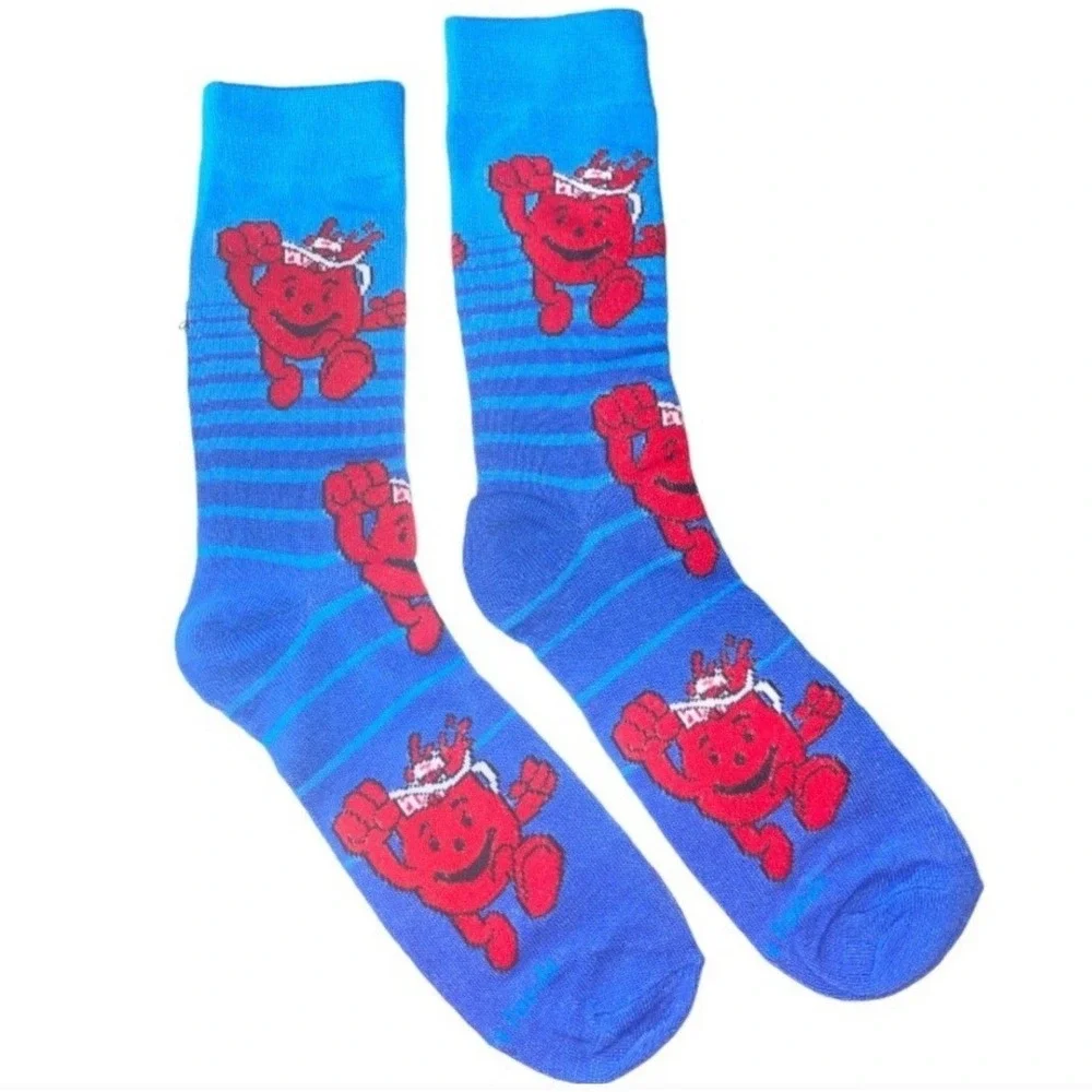 Lot of 2 Kool-Aid/Oreo Men's Shoe Size 6-12 Crew Socks Fun Snack/Beverage‎